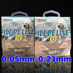 Trenzado de PE 4 hebras súper resistente para pesca en hielo y carpa