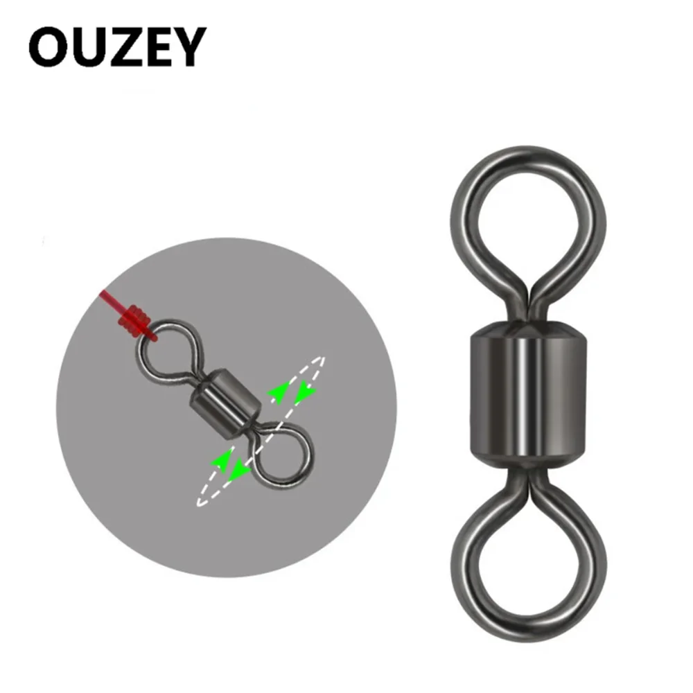 Broche Giratorio Inoxidable con Barril Rodante para Pesca de Bagre