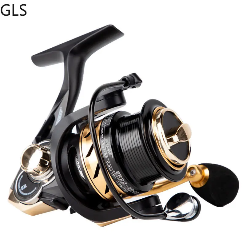 GLS-carrete de pesca giratorio de alta capacidad, rueda de pesca giratoria de trucha de agua dulce, Ratio de engranaje 7,1: 1, 6 + 1BB, nuevo - imagen 5