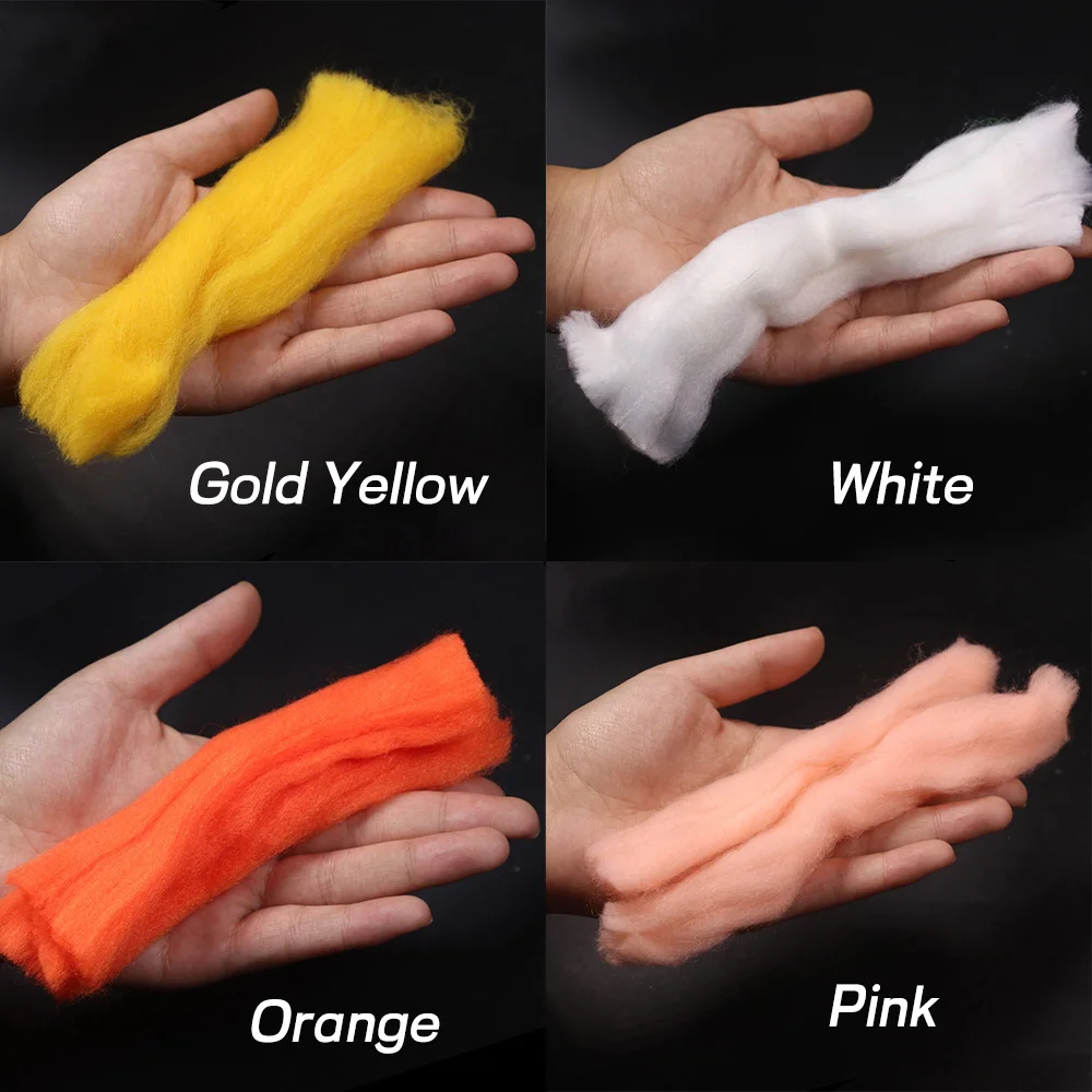 Bimoo, 4 paquetes de hilo de huevo, Material para atar moscas, fibras sintéticas para atar señuelo de pececillo, cebo de huevo Samlon, trucha, señuelos de pesca Steelhead - imagen 3