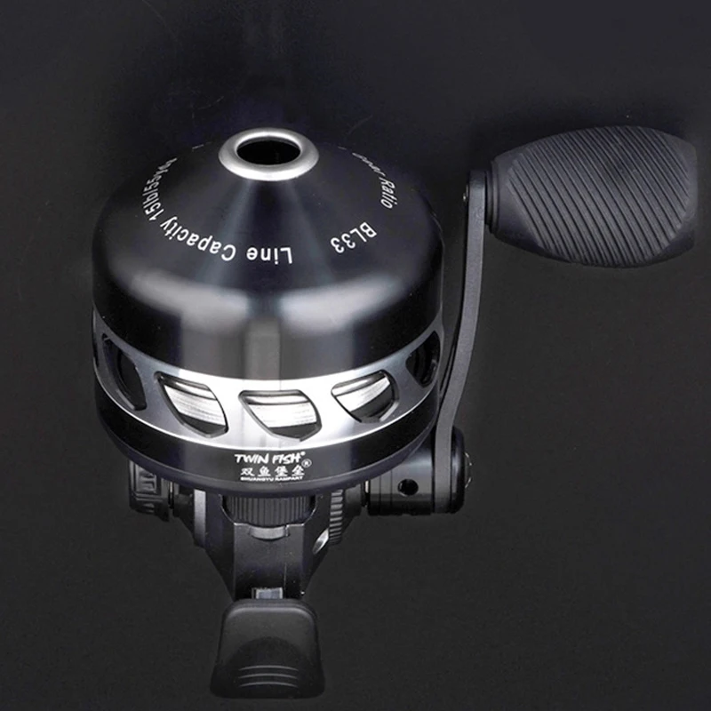 Rueda de carrete de pesca de Metal 3,6: 1, carretes de pesca de tirachinas 6 + 1BB, línea cerrada, carrete giratorio de caza con pulsera BL33 - imagen 4