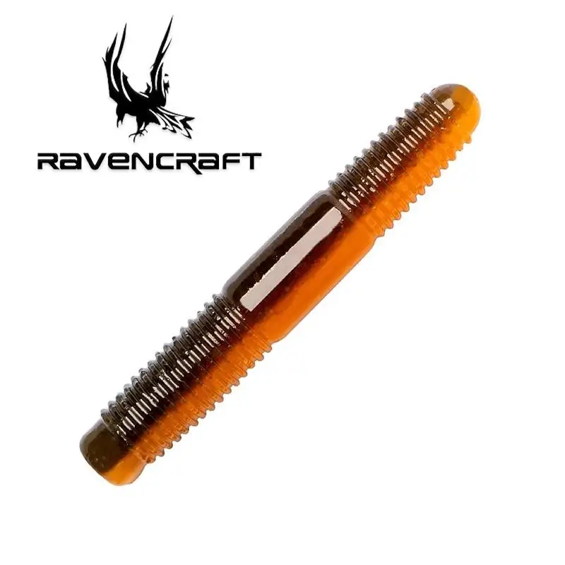 Ravencraft Pupae LuRE Senko – Cebo blando flotante negro Bass - imagen 5