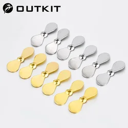 OUTKIT 50 Uds enchufe fundición mosca hélice Spin Spinnerbait Topwater pesca señuelo cuchillas de acero inoxidable personalizado Spinnerbait Prop
