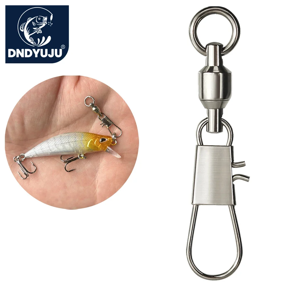 DNDYUJU-pivotes de pesca de 20 piezas, accesorios de pesca de acero inoxidable, Pin de enclavamiento de rodamiento de bolas, Señuelos de Pesca - imagen 5