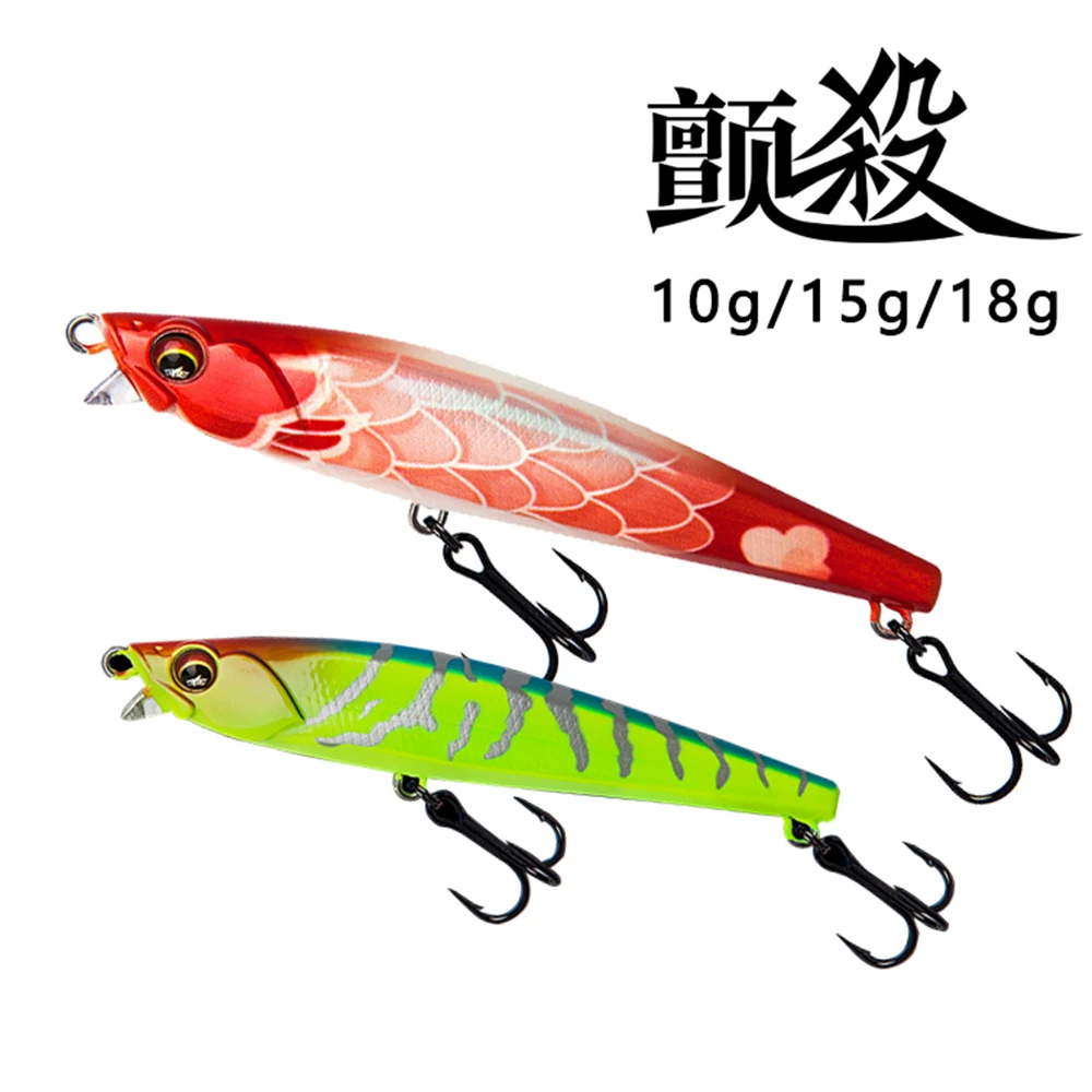 DNE 18g 24g Tremor hundimiento Minnow Wobblers 70S 90S Señuelos de pesca agua de mar duro Stickbait cebo aparejos para trucha Pike cebos - imagen 5
