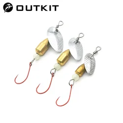Cuchara giratoria micro cobre Outkit para lubina, trucha y lucio