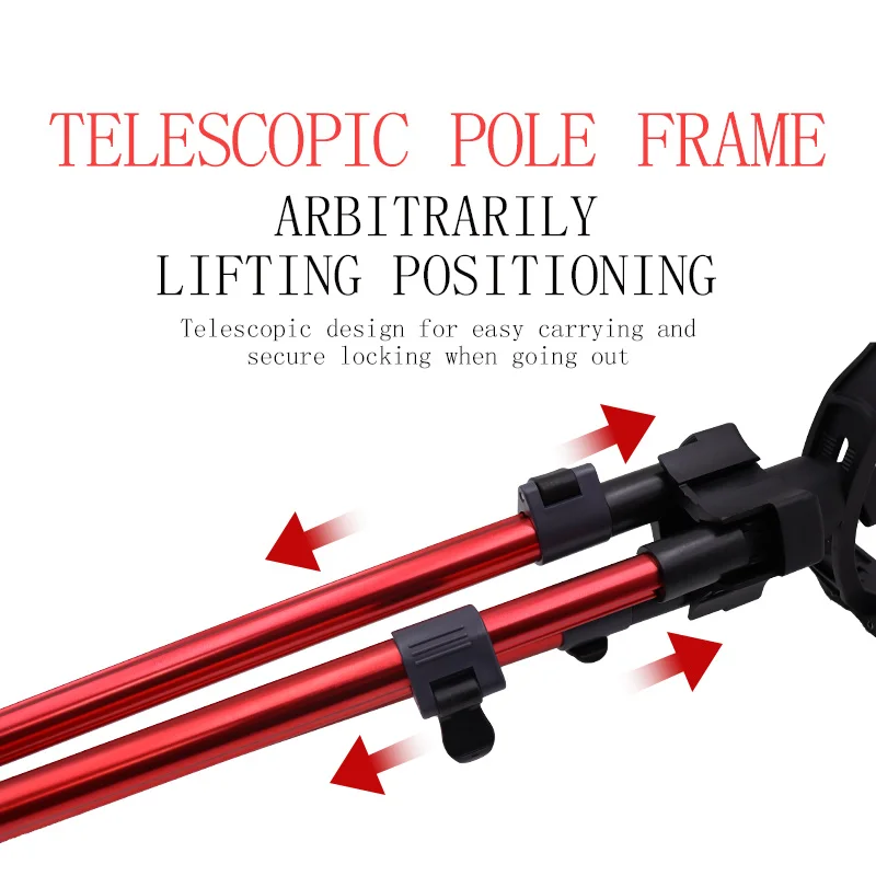 ZYZ soporte de caña de pescar, herramienta de soporte de caña triangular de pesca en el mar, aleación de aluminio de alta resistencia, retráctil y portátil - imagen 3