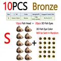 10pcs Bronze S