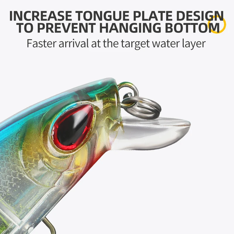 Cebo de pesca de pececillo luminoso con ojos 3D, señuelo biónico Artificial para pesca nocturna - imagen 4