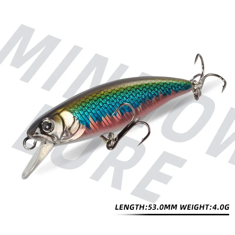 Magic Works-señuelo flotante para pececillo, 53mm, 4g, cebos duros, productos de pesca, Lucio de agua dulce, Wobbler, cebo Artificial, aparejos, señuelos para trucha - imagen 2