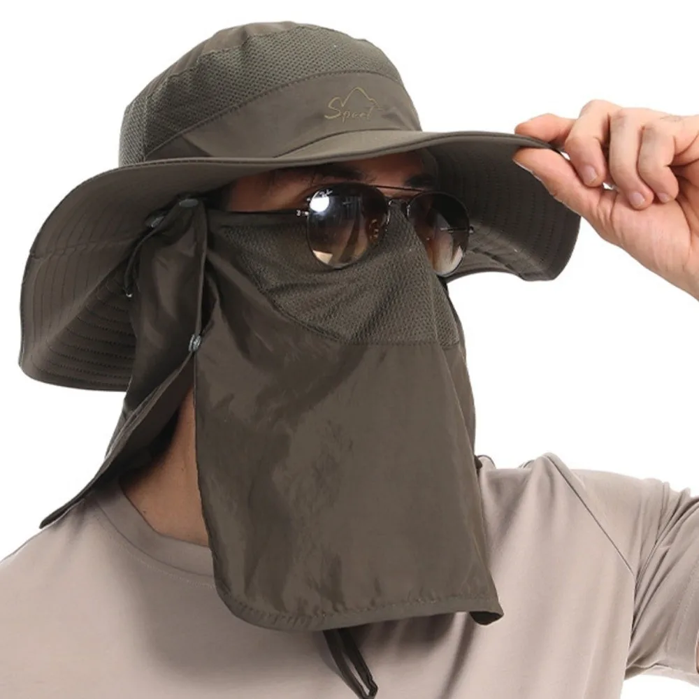 Sombrero de pesca UV impermeable con cubrenuca y visera extraíbles - imagen 3