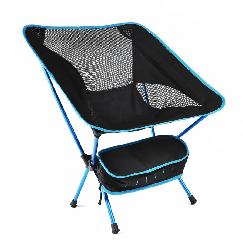 Silla de playa plegable para exteriores, Camping, pesca, barbacoa, silla de luna ligera, tubo de aluminio de aviación, silla de pesca perezosa, relajación de jardín - imagen 3