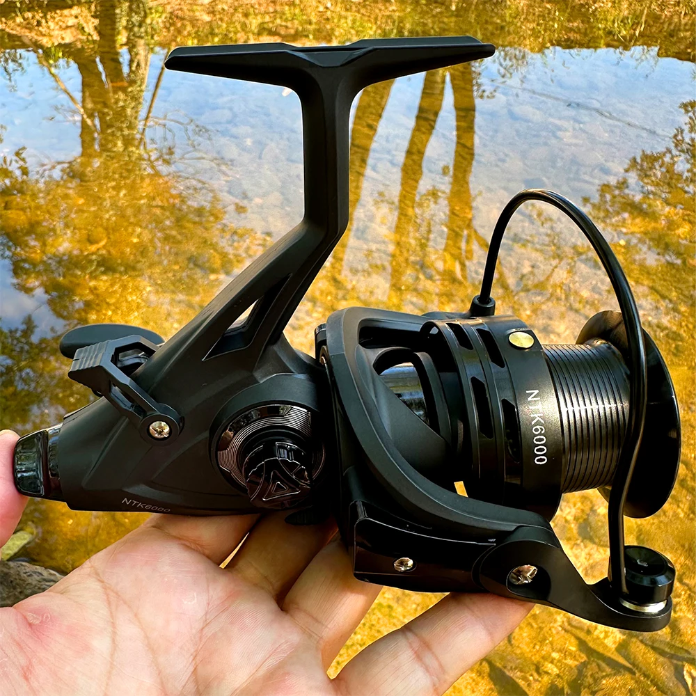 Carrete de pesca giratorio de doble freno delantero y trasero 3000/4000/5000/6000 16KG arrastre máximo alimentador de carpa equipo de pesca viaje surf - imagen 4