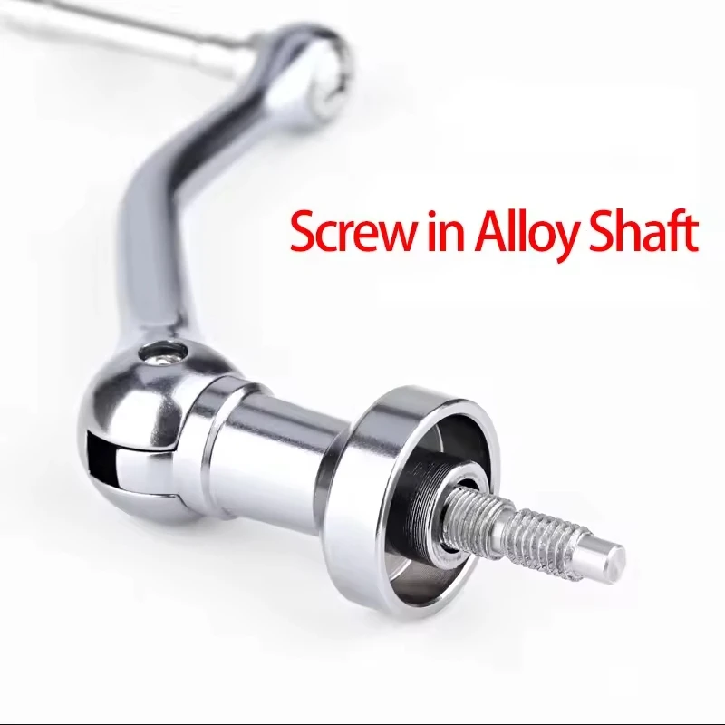 Modificación de mango de carrete giratorio de pesca para carrete de pesca con tornillo de marca S, accesorios de carrete de pesca con bola de agarre de brazo basculante de Metal - imagen 3