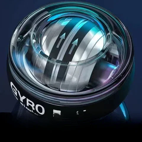 Entrenador de mano con bola giroscópica, giroscopio de muñeca con potencia giroscópica, entrenador de antebrazo de arranque automático, bola giroscópica para fortalecer los músculos, entrenador de brazos - imagen 4