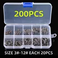 200pcs black hooks