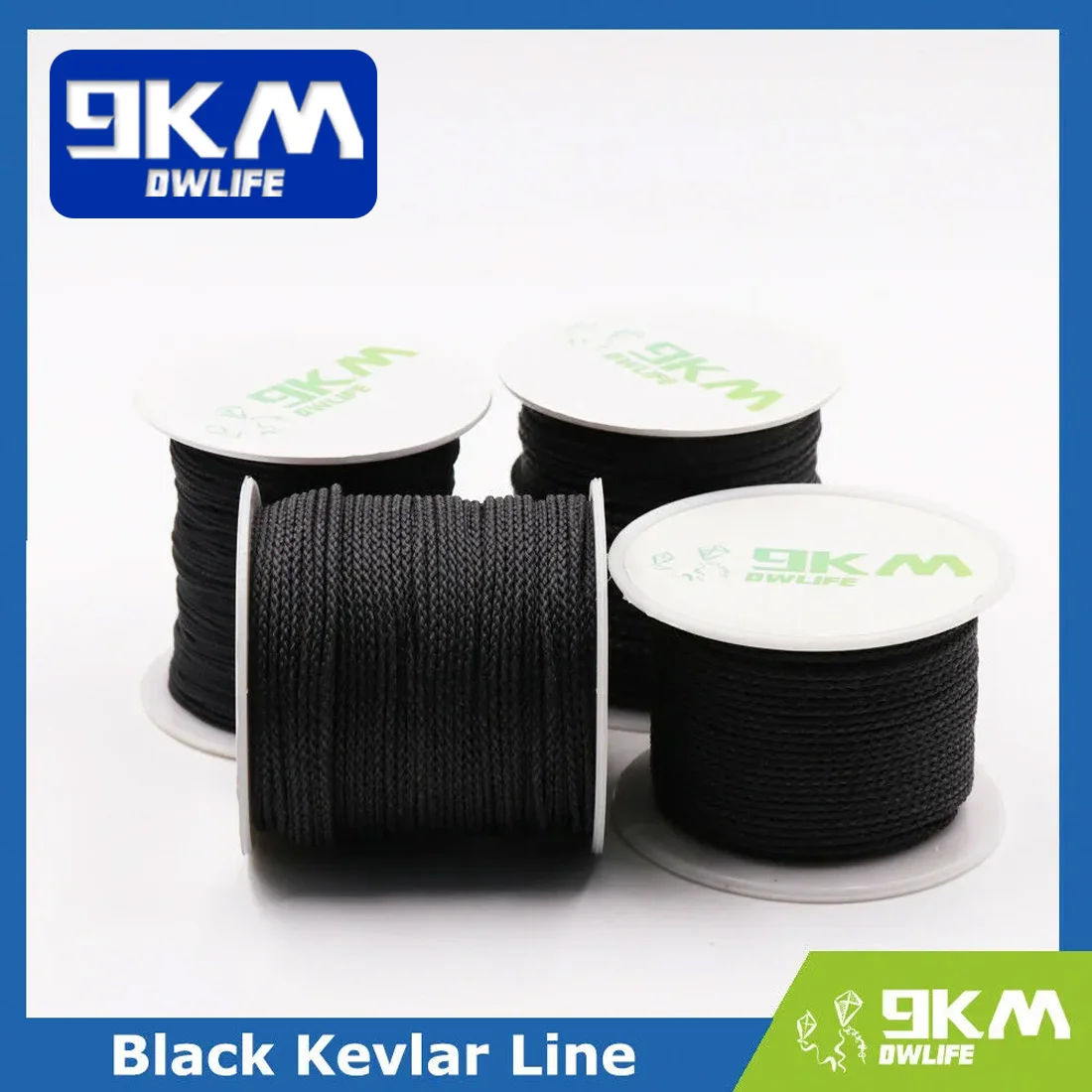 Línea de Kevlar negra de 50Lbs-2000Lbs, línea de asistencia de pesca trenzada, cometa, línea de Camping, cordón para mochilero, cuerda táctica TTent Guyline