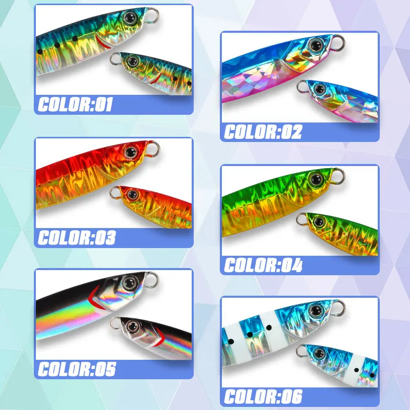 Señuelos de Jigging de mar Magic Works para pesca, 20g, 30g, 40g, 60g, cebo Artificial, plantilla de Metal, pesca en agua salada, Bassdash, cebos de peces falsos - imagen 3