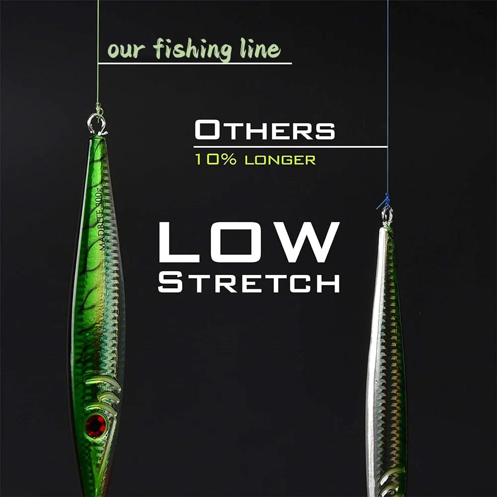 Línea de pesca de nailon de 1000/500M, monofilamento súper fuerte de hundimiento rápido, pesca Invisible de nailon fluorocarbono, pesch de carpa - imagen 4