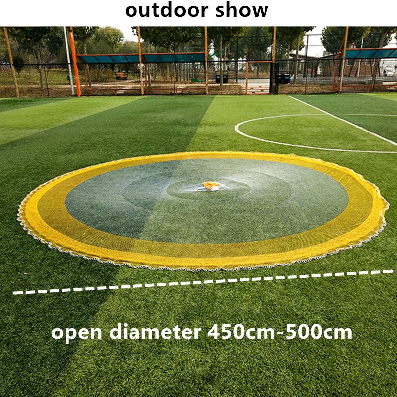 Red de nailon estilo coreano Para pesca, plomos de cadena, de bolsillo profundo, diámetro de 4m-6m - imagen 4