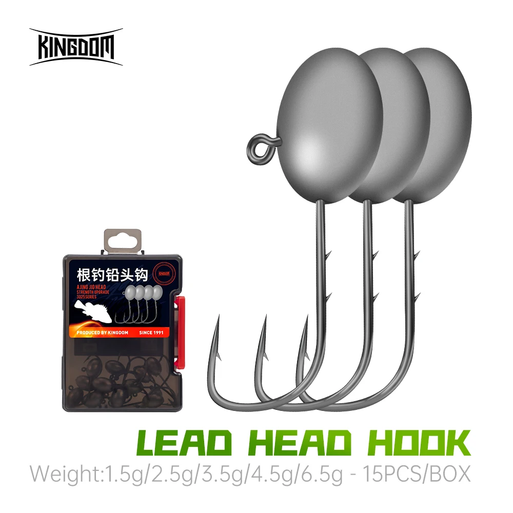 Anzuelos Jig Head Koninkrijk – Cabezas de plomo inoxidable para vinilo