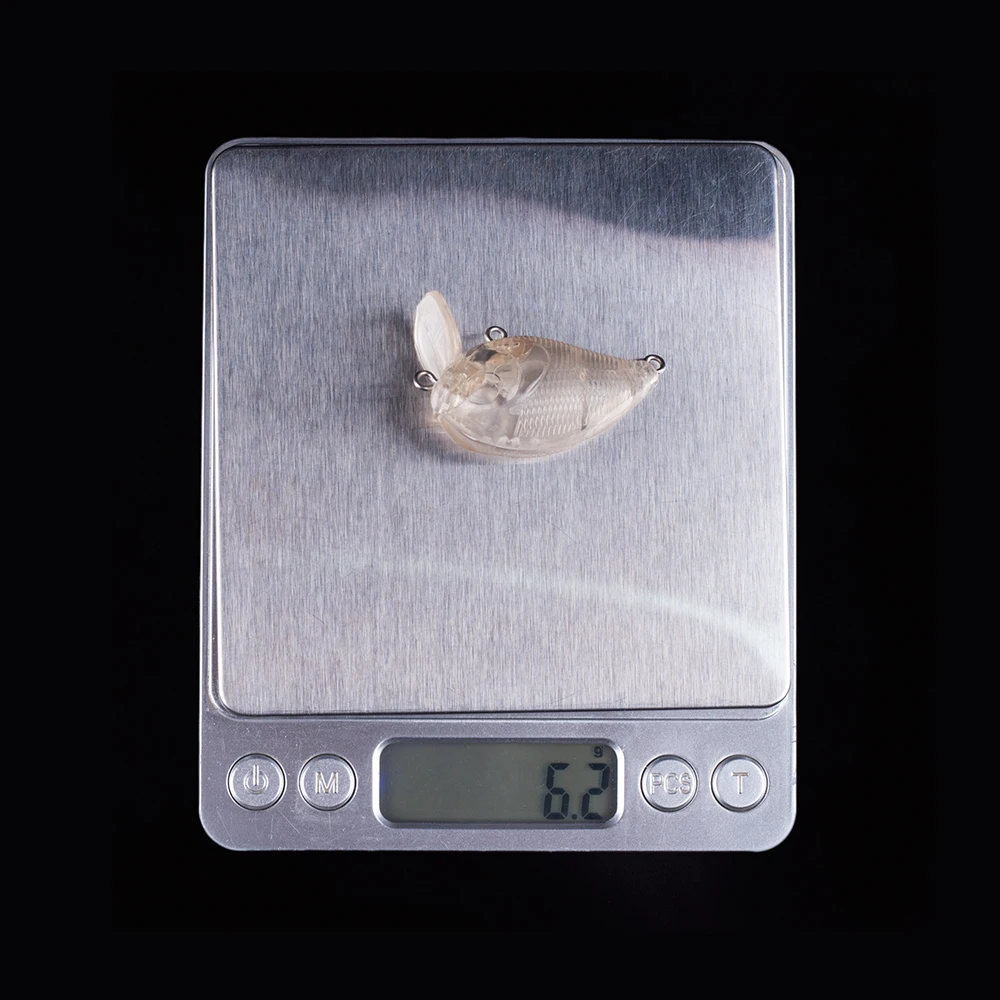 Hanlin-Cebo Artificial para pesca de lubina, accesorio pequeño y poco profundo en blanco sin pintar, manivela, 10/20 piezas, 4,5 cm, 6,0g - imagen 3