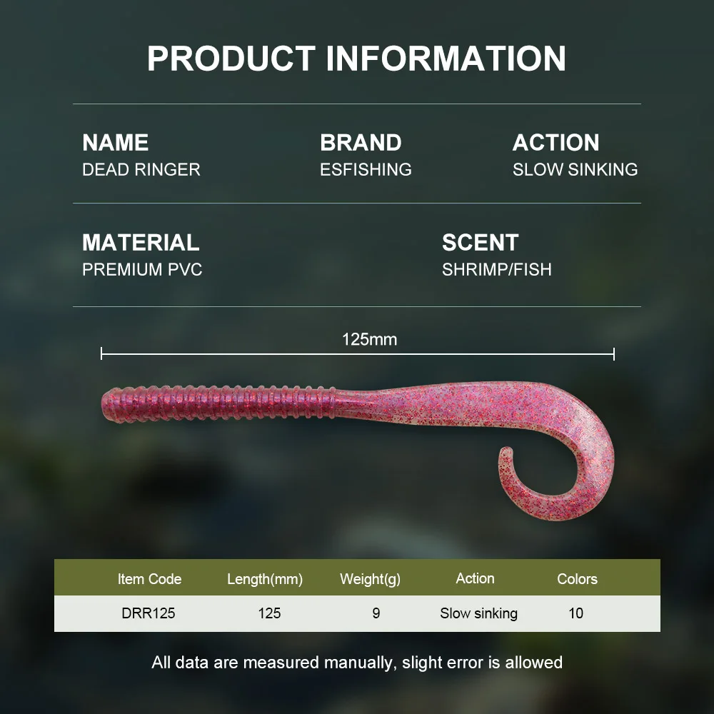 ESFISHING Dead Ringer 125mm6pcs Crankbait Leurre Souple equipo de cebo de silicona suave Pesca señuelo de Pesca Artificial - imagen 4