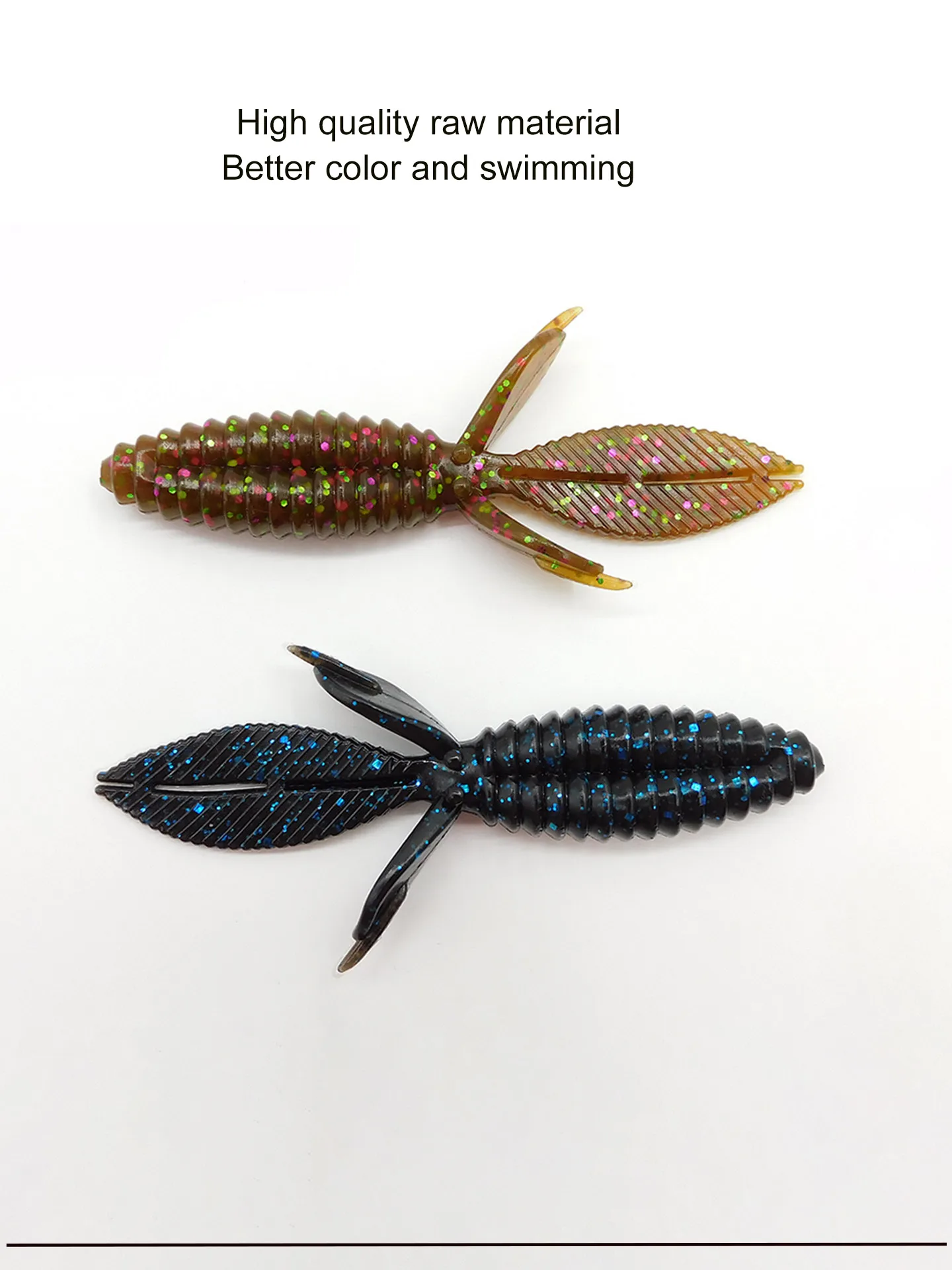 ESFISHING-señuelo de Pesca de lubina, cebo Artificial de plástico suave, trucha, Lucio, camarón, olor a sales, 10cm, 9g, 6 piezas - imagen 2