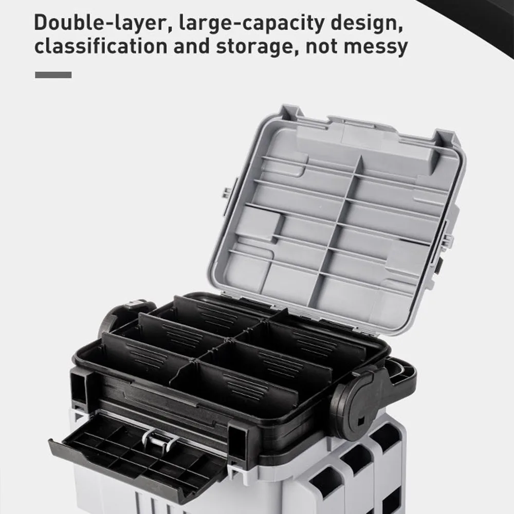 Caja de Pesca Doble Capa – Almacenaje para Señuelos y Accesorios - imagen 5