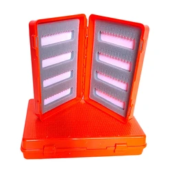 Caja impermeable para moscas de trucha y salmón con tubo serpentina
