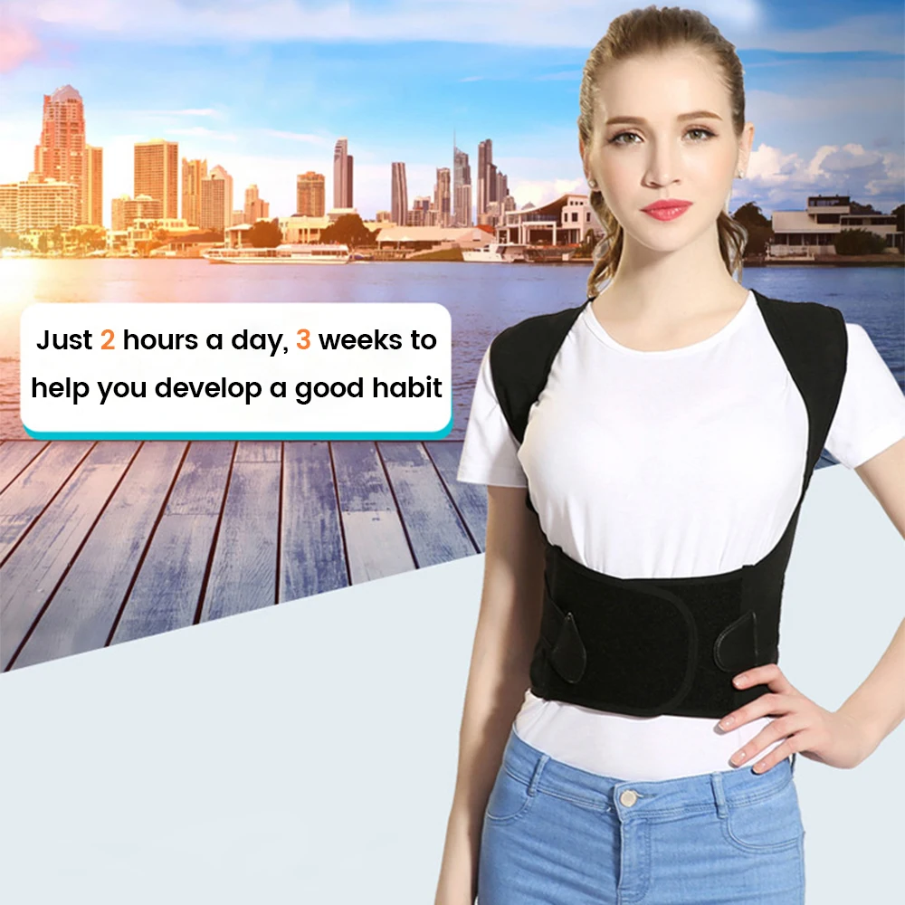 Corrector de postura médico de alto nivel para hombre y mujer, cinturón ajustable para clavícula, columna vertebral, hombros y lumbares, envío directo - imagen 5