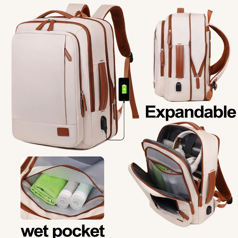 Mochila de senderismo expandible con USB, mochila de viaje para ordenador portátil, bolsa deportiva para gimnasio y Yoga, bolsa de escalada en exterior húmeda y seca, mochila escolar para negocios y universidad - imagen 5