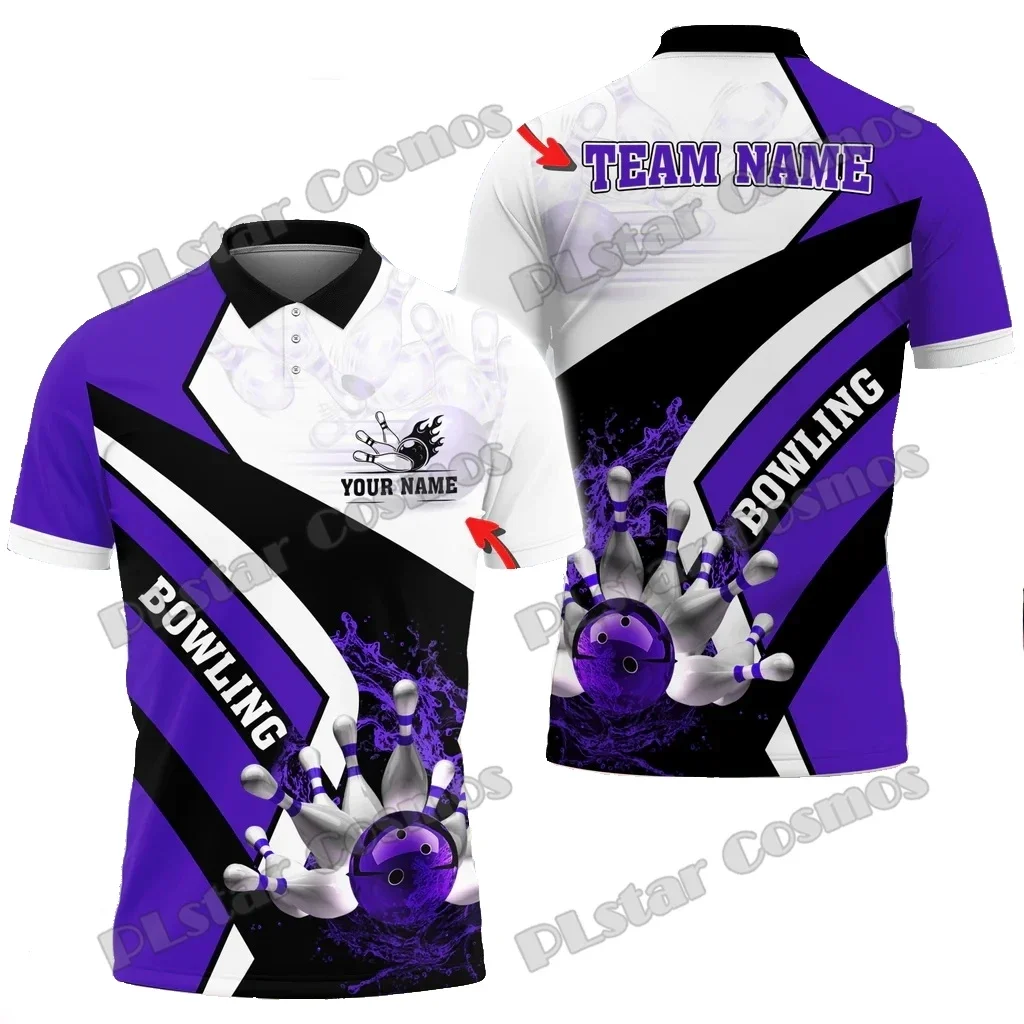 Polos de bolos y pines para hombre, opción Multicolor, nombre personalizado, estampado 3D, informal, Unisex, Premium, PLP61 - imagen 5