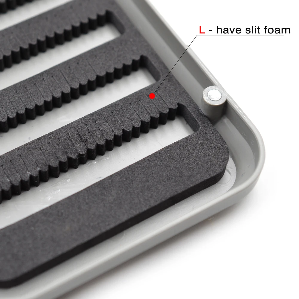 MNFT 1 Uds caja para moscas caja de aparejos flotantes con hendidura EVAFoam cajas de aparejos de pesca con mosca almacenamiento de pesca tamaño grande y pequeño - imagen 4
