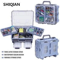 Nuevo Caja de herramientas portátil grande Luya de gran capacidad impermeable multifuncional de doble capa caja de accesorios Luya