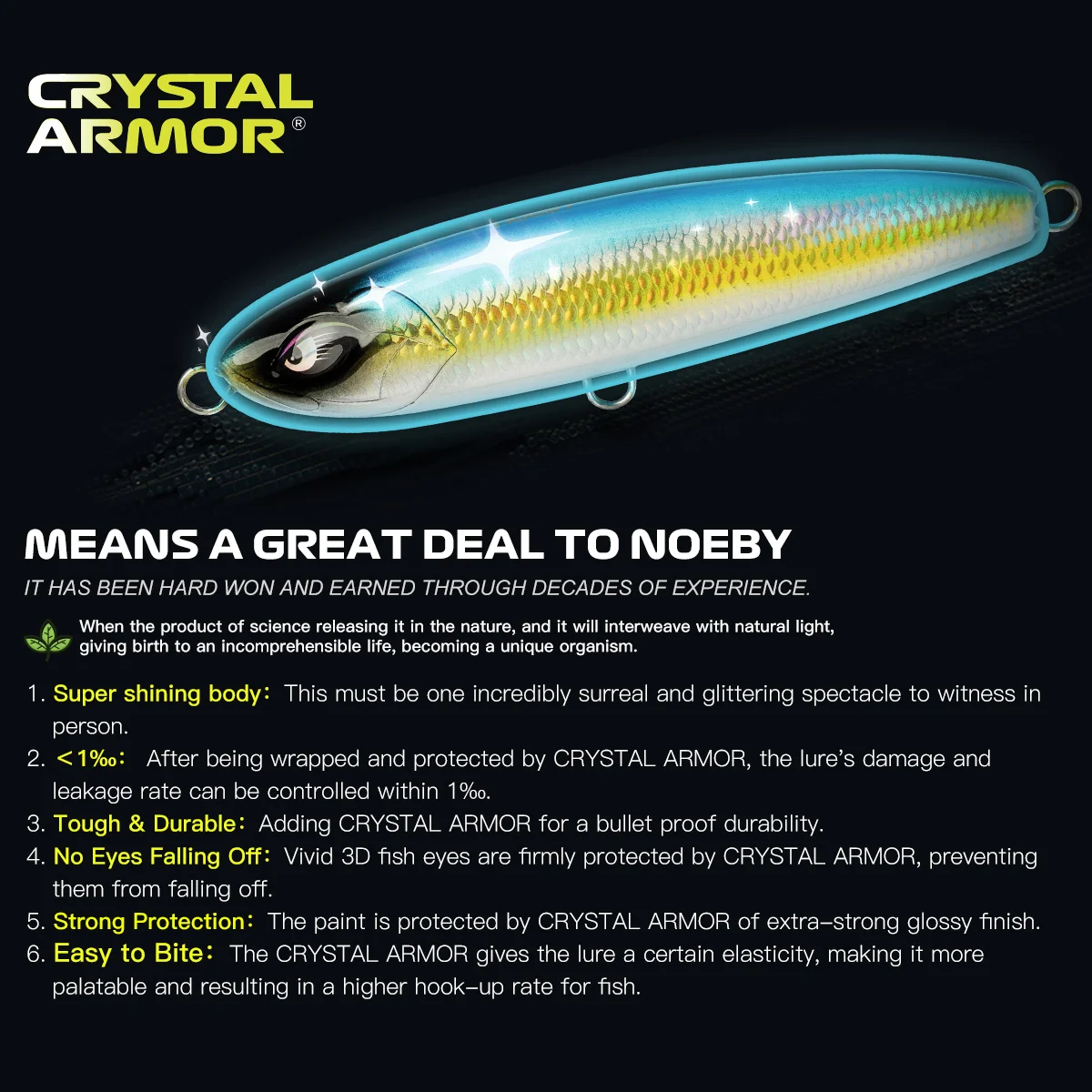 Señuelo de pesca Noeby Stickbait, 165mm, 105g ±, lápiz oscilante que se hunde, cebo duro Artificial reforzado, Señuelos de pesca de atún marino GT - imagen 5