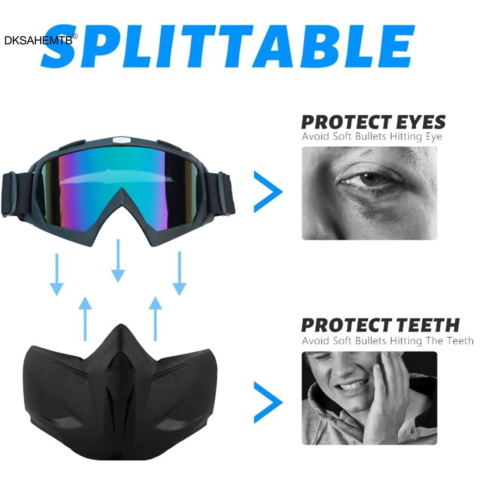 Visera a prueba de viento para ciclismo de invierno, gafas Retro para motocicleta, Scooter Eléctrico, máscara facial impermeable a la moda para esquiar y ciclismo - imagen 2