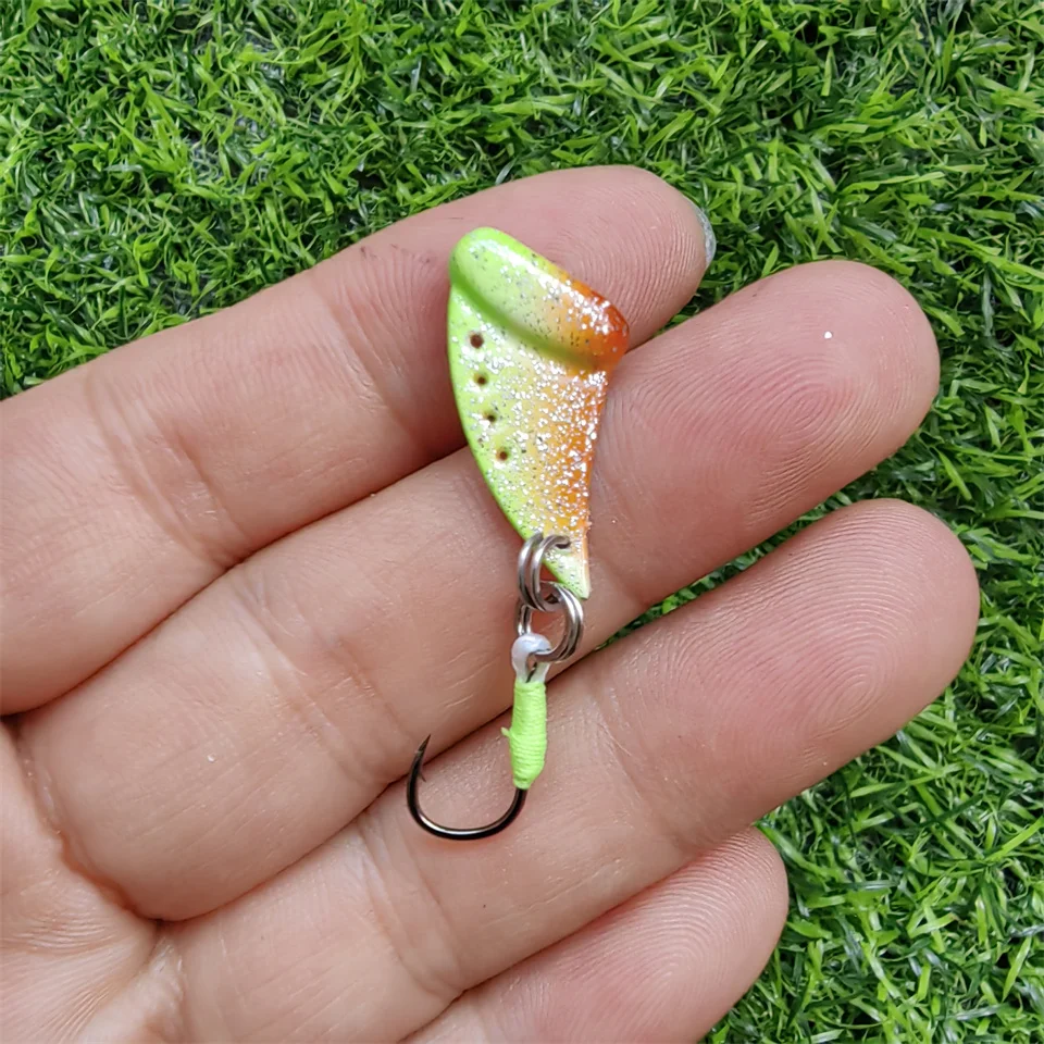 Cebo de pesca giratorio de Metal, señuelo de 25mm y 2,7g, Wobblers, cuchara de lentejuelas, Crankbaits artificiales, Easy Shiner, VIB, pesca con mosca - imagen 4
