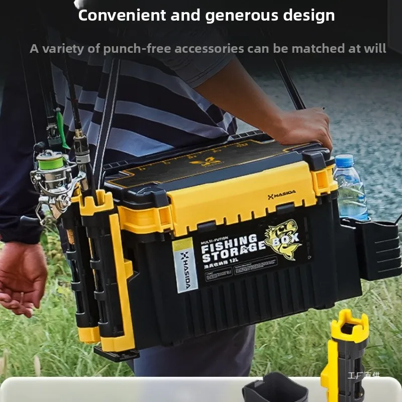 Caja de pesca Luya multifuncional con portacañas – Asiento ultraligero - imagen 2