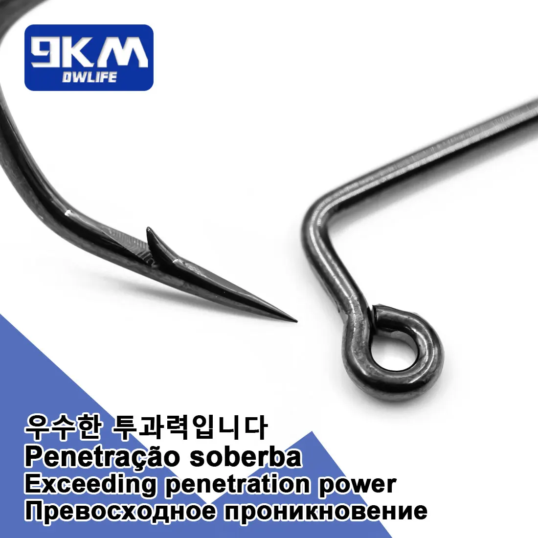 Ganchos de plantilla de 90 grados, 9KM, 25 uds., anzuelo de cabeza de plantilla de vástago largo, anzuelo de pesca bárbaro Aberdeen, aparejos de pesca de agua salada - imagen 5
