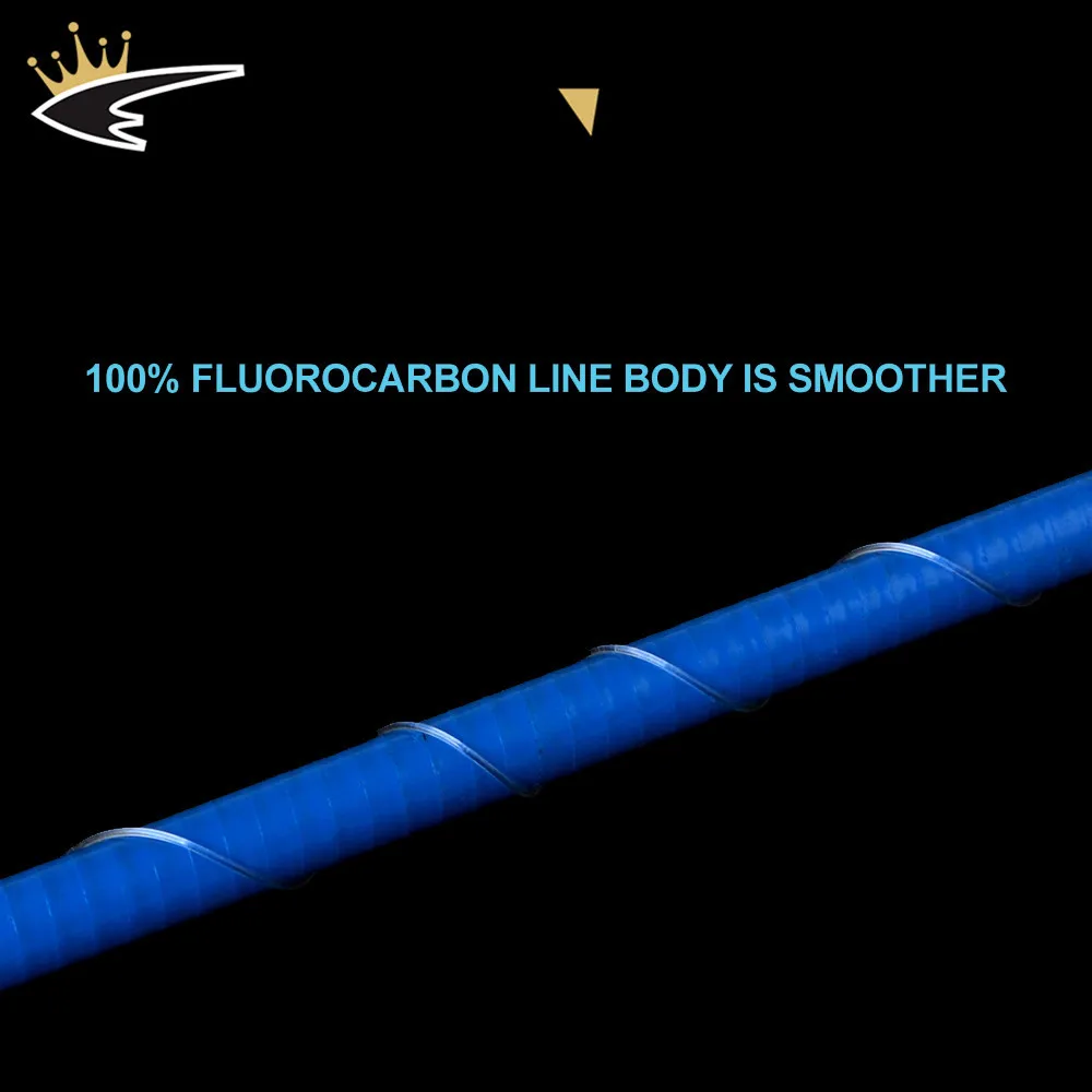 Línea de pesca de fluorocarbono de 300M, monofilamento de nailon con revestimiento de fibra de alambre fuerte, pesca con mosca para pesca de carpa