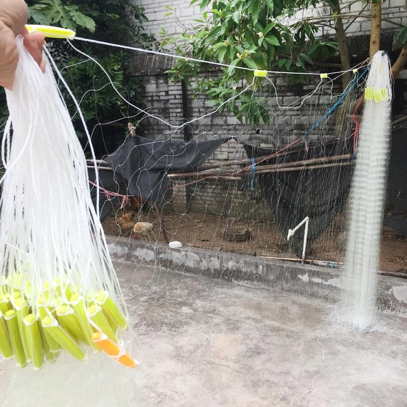Un paquete de redes de pesca de tres capas con un monofilamento grueso de 0,3 Mm, red de enmalle de nailon de 80 metros en herramienta de trampa de pesca duradera - imagen 4