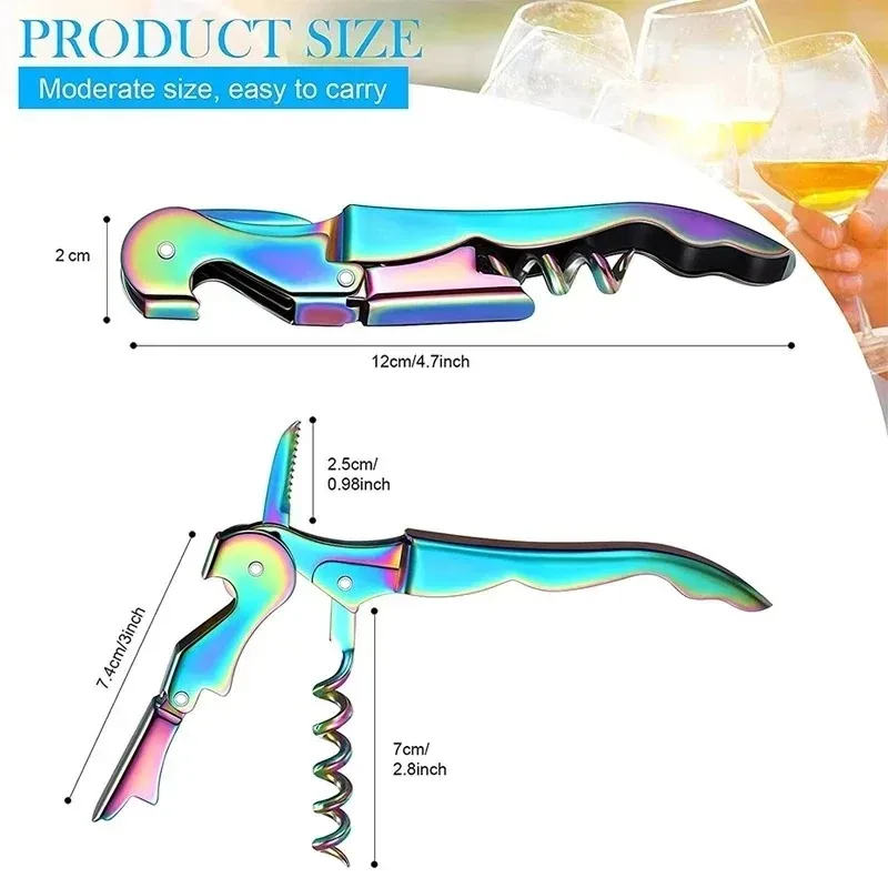 Cuchillo multifuncional de acero inoxidable, Abrebotellas de vino tinto, abridor de botellas de cerveza para restaurante, caballito de mar - imagen 5