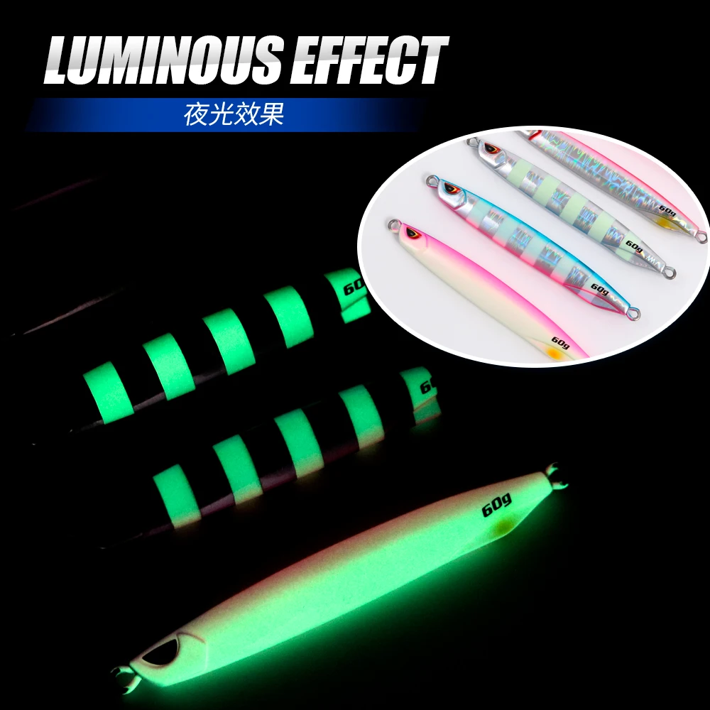 JIGGING PRO Drag Metal Cast 40g 60g 80g Metal Jig Shore Jigging señuelo pesca en el mar cebo fundición señuelo de pesca - imagen 5