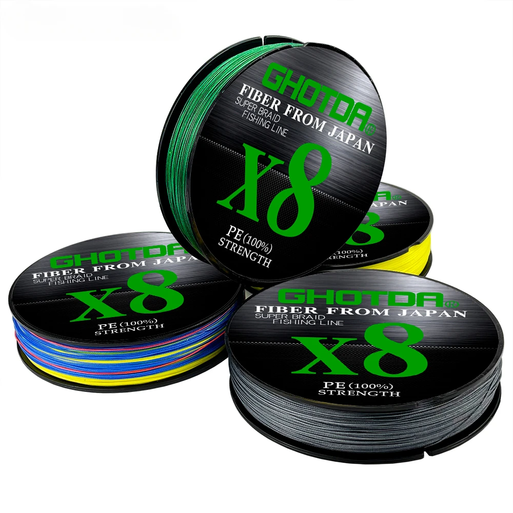 Ghotda-sedal de Pesca trenzado de 8 hebras, multifilamento de 100M PE, tejido con mosca para agua salada, Pesca de carpa, superfuerte, 6,0-35,8 KG - imagen 4