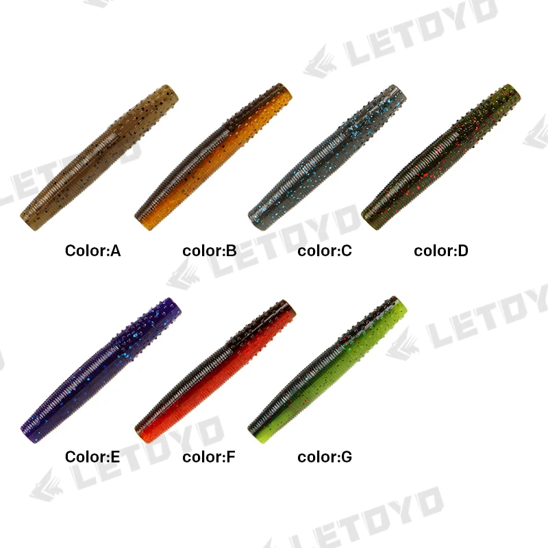 LETOYO-señuelo de gusano Senko flotante de 2,75 pulgadas, cebo Artificial de plástico, Wobbler, para lubina, percha, trucha, Tpr, Stickbait - imagen 3