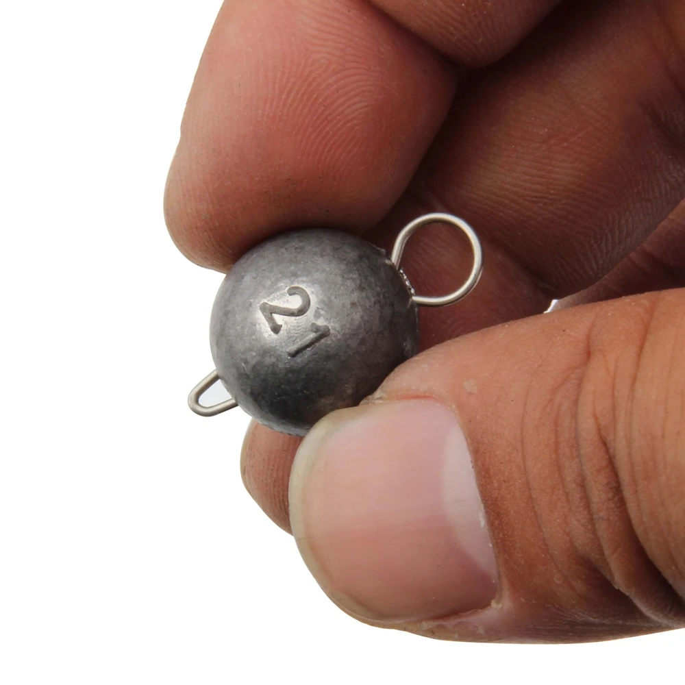 Spinpoler Cheburashka plomo redondo con Pin gotas rectas para lubina carpa trucha accesorios de pesca aparejos 2g 10g 18g - imagen 2