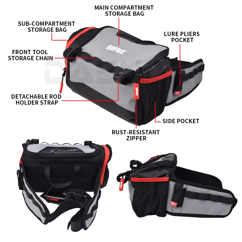 RAPALA-Bolso de la serie Jungle, mochila de pesca, riñonera, bandolera, bolsa de aparejos de pesca, bolsa multifuncional para exteriores - imagen 3