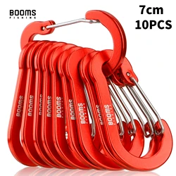 Booms Fishing CC5-7cm mosquetón multiusos Clips 10 Uds 2,7 "pequeños Clips de caribeener Mini llavero pesca Clip de caribeenero de aluminio