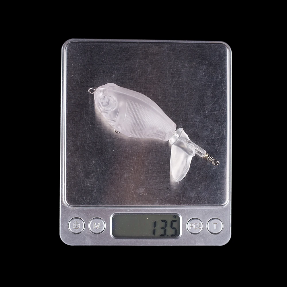Hanlin-señuelo de pesca giratorio sin pintar, 10/20 piezas, 9CM, 12G, Crankbait, Wobbler, Popper de plástico duro, aparejos en blanco - imagen 3